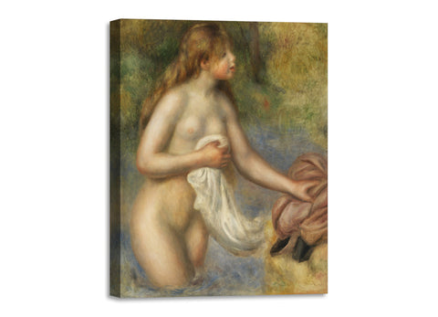 Quadro Stampa su Tela con Telaio in Legno Pierre-Auguste Renoir - Bather