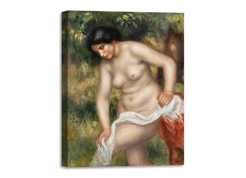 Quadro Stampa su Tela con Telaio in Legno Pierre-Auguste Renoir - Bather Drying Herself