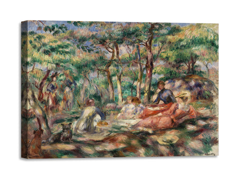 Quadro Stampa su Tela con Telaio in Legno Pierre-Auguste Renoir - Picnic