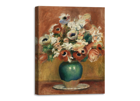 Quadro Stampa su Tela con Telaio in Legno Pierre-Auguste Renoir - Flowers