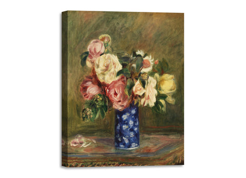 Quadro Stampa su Tela con Telaio in Legno Pierre-Auguste Renoir - Bouquet of Roses
