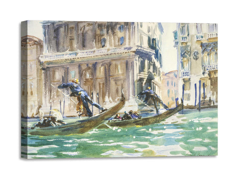 Quadro Stampa su Tela con Telaio in Legno John Singer Sargent - View of Venice