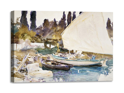 Quadro Stampa su Tela con Telaio in Legno John Singer Sargent - Boats