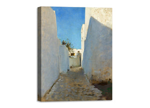 Quadro Stampa su Tela con Telaio in Legno John Singer Sargent - A Moroccan Street Scene