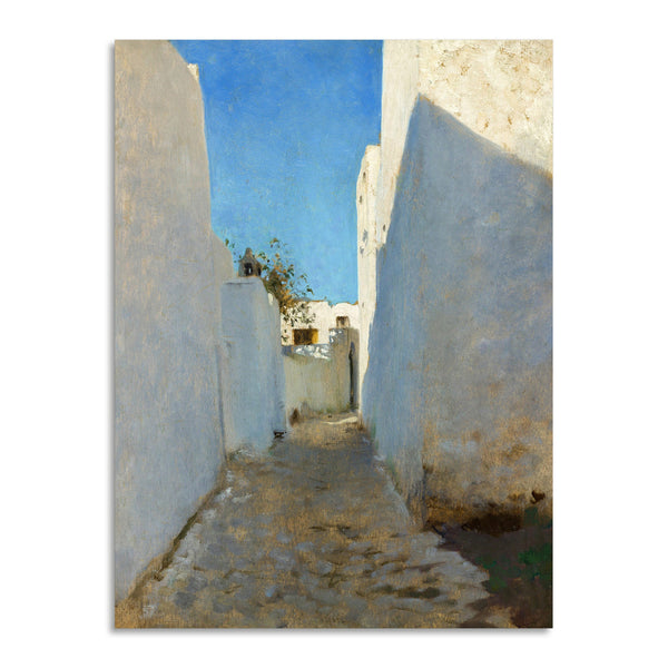 Quadro Stampa su Tela con Telaio in Legno John Singer Sargent - A Moroccan Street Scene