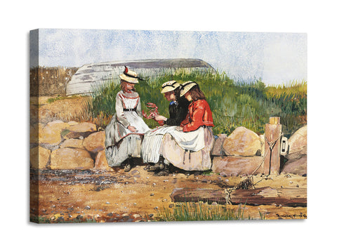 Quadro Stampa su Tela con Telaio in Legno Winslow Homer - A Fisherman’s Daughter