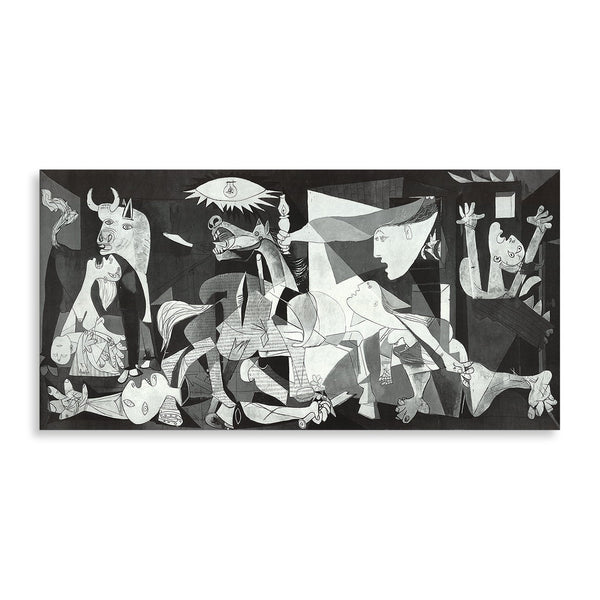 Quadro Stampa su Tela con Telaio in Legno Picasso - Guernica