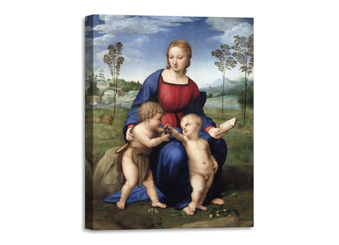 Quadro Stampa su Tela con Telaio in Legno Raffaello Sanzio - Madonna of the Goldfinch