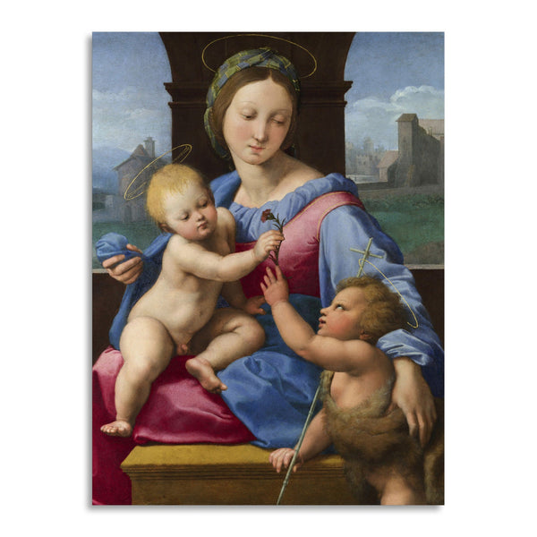 Quadro Stampa su Tela con Telaio in Legno Raffaello Sanzio - The Garvagh Madonna