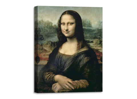 Quadro Stampa su Tela con Telaio in Legno Leonardo da Vinci - Mona Lisa