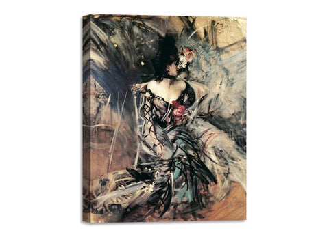 Quadro Stampa su Tela con Telaio in Legno Giovanni Boldini - Ballerine spagnole al Moulin Rouge