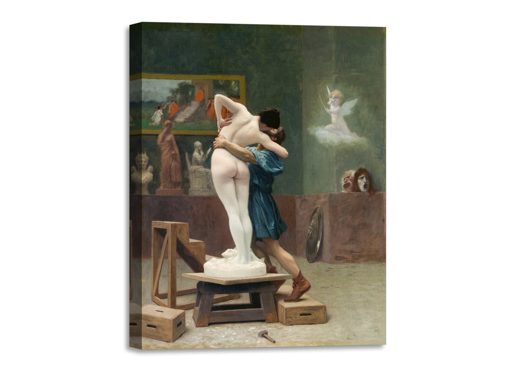 Quadro Stampa su Tela con Telaio in Legno Jean–Léon Gérôme - Pygmalion and Galatea