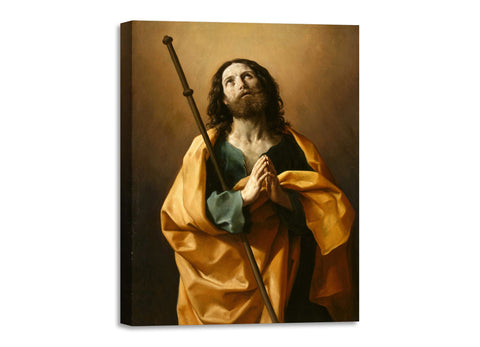 Quadro Stampa su Tela con Telaio in Legno Guido Reni - Saint James the Greater
