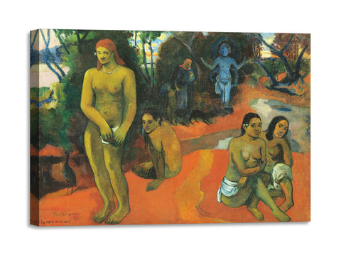 Quadro Stampa su Tela con Telaio in Legno Paul Gauguin - Delectable Waters