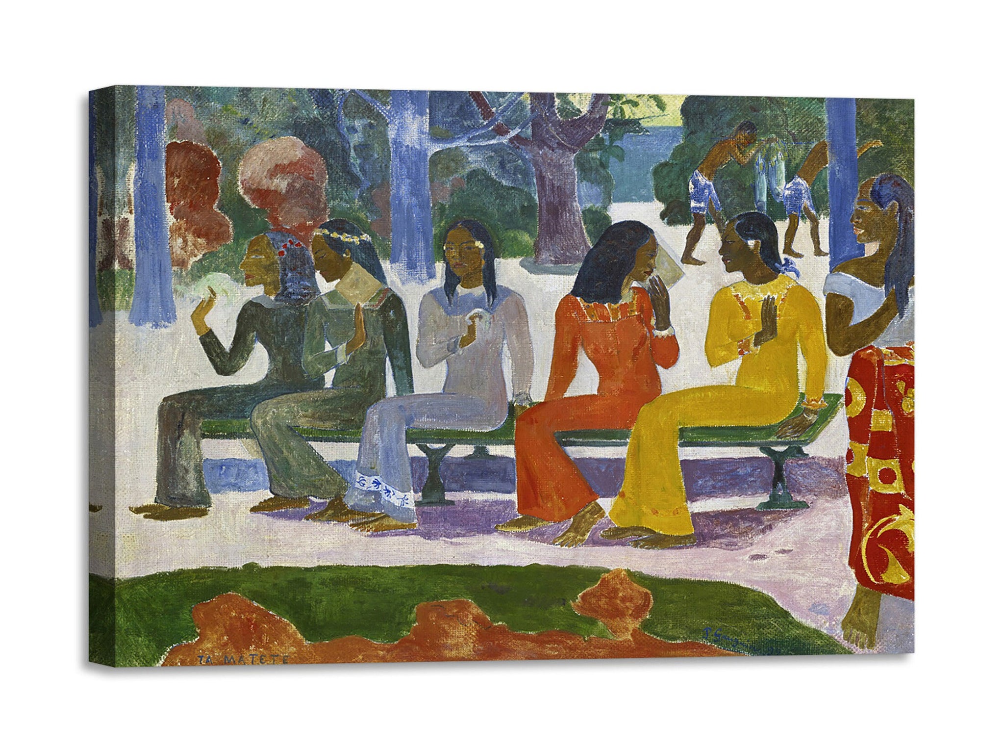 Quadro Stampa su Tela con Telaio in Legno Paul Gauguin - Vairumati