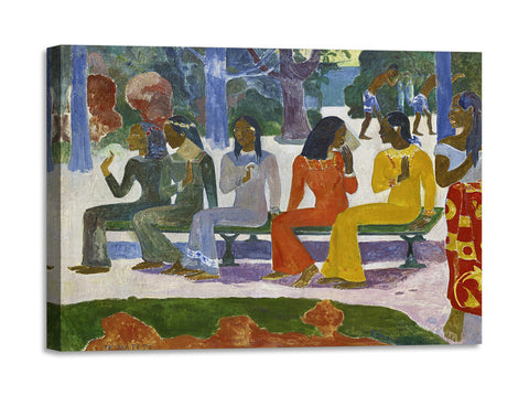 Quadro Stampa su Tela con Telaio in Legno Paul Gauguin - Vairumati