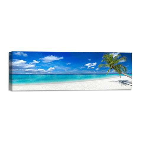 Quadro Stampa su Tela con Telaio in Legno paesaggio isola tropicale
