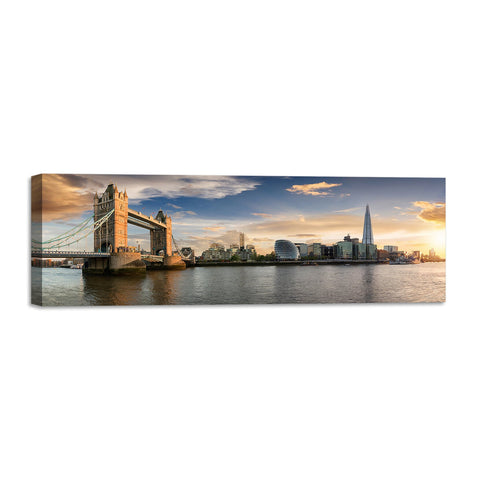 Quadro Stampa su Tela con Telaio in Legno paesaggio londra