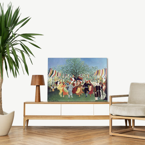 Quadro Stampa su Tela con Telaio in Legno Henri Rousseau - Centennial of Independence