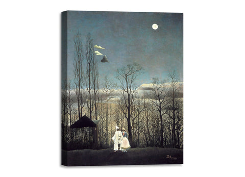Quadro Stampa su Tela con Telaio in Legno Henri Rousseau - Carnival Evening (1886)