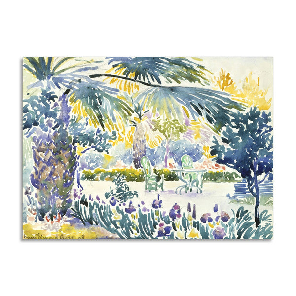 Quadro Stampa su Tela con Telaio in Legno Henri-Edmond Cross - Garden of the Painter at Saint Clair