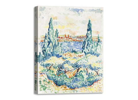 Quadro Stampa su Tela con Telaio in Legno Henri-Edmond Cross - Antibes