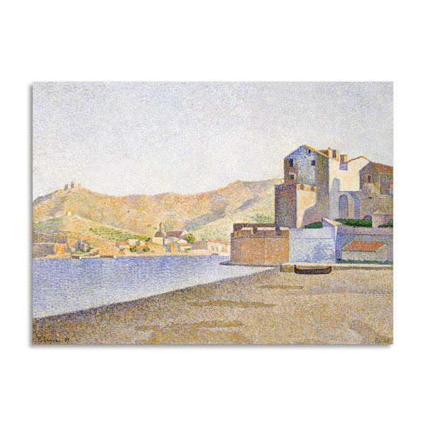 Quadro Stampa su Tela con Telaio in Legno Paul Signac - The Town Beach