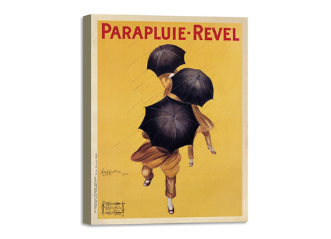 Quadro Stampa su Tela con Telaio in Legno  Leonetto Cappiello - Parapluie-Reve