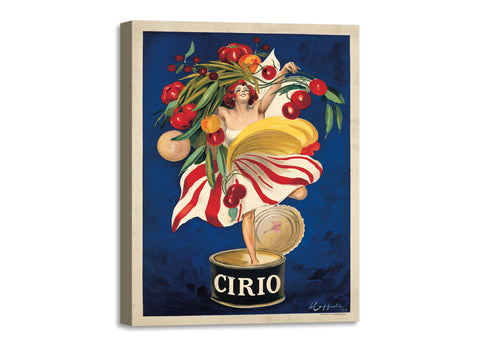 Quadro Stampa su Tela con Telaio in Legno Leonetto Cappiello - Cirio