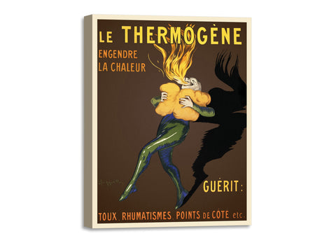 Quadro Stampa su Tela con Telaio in Legno Leonetto Cappiello - Le Thermogène