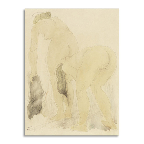 Quadro Stampa su Tela con Telaio in Legno Auguste Rodin - Naked woman