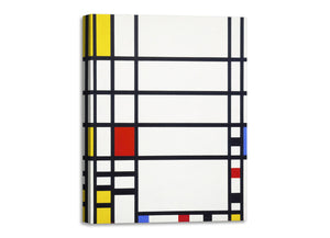 Quadro Stampa su Tela con Telaio in Legno Piet Mondrian - Trafalgar Square