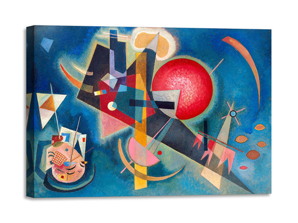 Quadro Stampa su Tela con Telaio in Legno Wassily Kandinsky - Im Blau