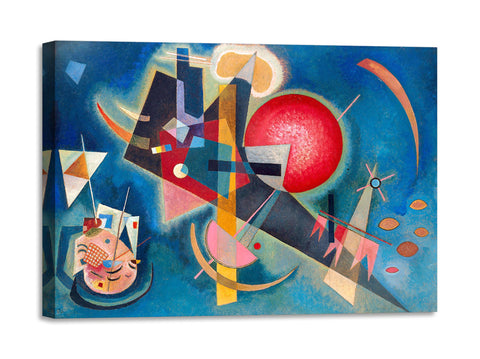 Quadro Stampa su Tela con Telaio in Legno Wassily Kandinsky - Im Blau