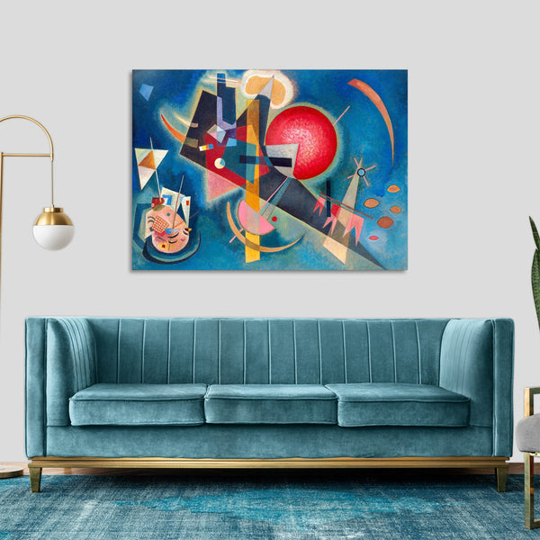 Quadro Stampa su Tela con Telaio in Legno Wassily Kandinsky - Im Blau