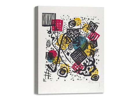 Quadro Stampa su Tela con Telaio in Legno Wassily Kandinsky - Small Worlds V