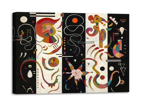 Quadro Stampa su Tela con Telaio in Legno Wassily Kandinsky - Striped