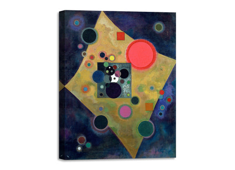 Quadro Stampa su Tela con Telaio in Legno Wassily Kandinsky - Pink Accent