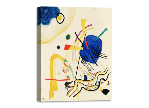 Quadro Stampa su Tela con Telaio in Legno Wassily Kandinsky - Untitled