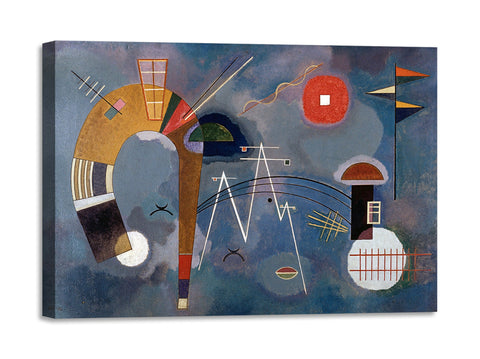 Quadro Stampa su Tela con Telaio in Legno Wassily Kandinsky - Round and Pointed