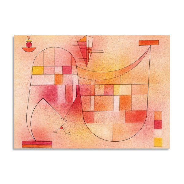 Quadro Stampa su Tela con Telaio in Legno Wassily Kandinsky - Yellow Pink