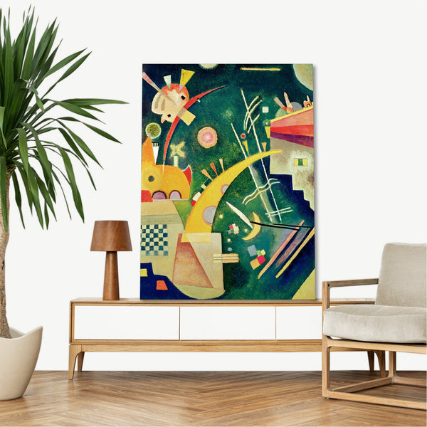 Quadro Stampa su Tela con Telaio in Legno Wassily Kandinsky - Hornform