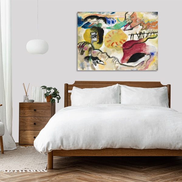 Quadro Stampa su Tela con Telaio in Legno Wassily Kandinsky - Garden of Love II