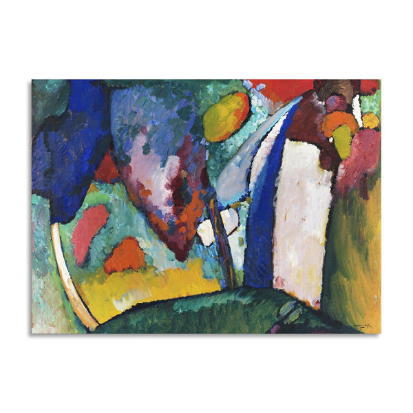 Quadro Stampa su Tela con Telaio in Legno Wassily Kandinsky - The Waterfall