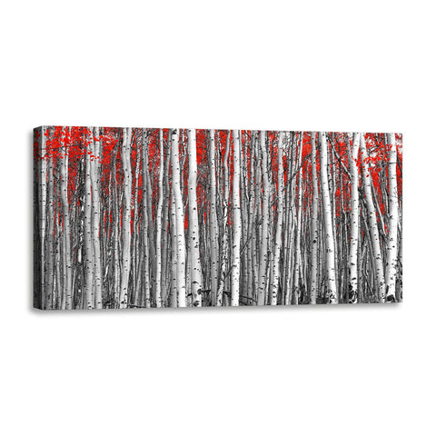 Quadro Stampa su Tela con Telaio in Legno paesaggio bosco