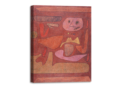 Quadro Stampa su Tela con Telaio in Legno Paul Klee - The Man of Confusion