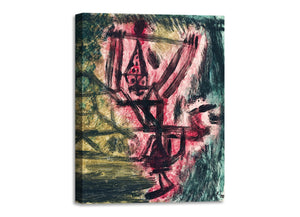 Quadro Stampa su Tela con Telaio in Legno Paul Klee - Fire Clown