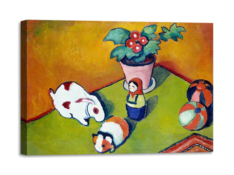 Quadro Stampa su Tela con Telaio in Legno August Macke - Little Walter’s Toys