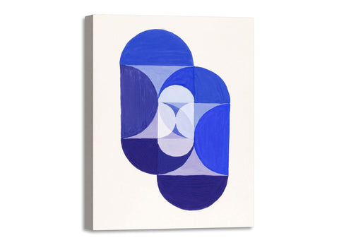 Quadro Stampa su Tela con Telaio in Legno Joseph Schillinger - Key Blue