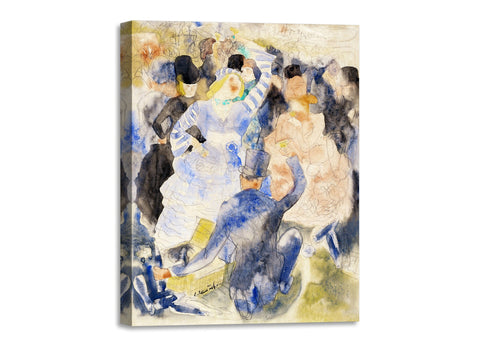 Quadro Stampa su Tela con Telaio in Legno Charles Demuth - Nana at the Races